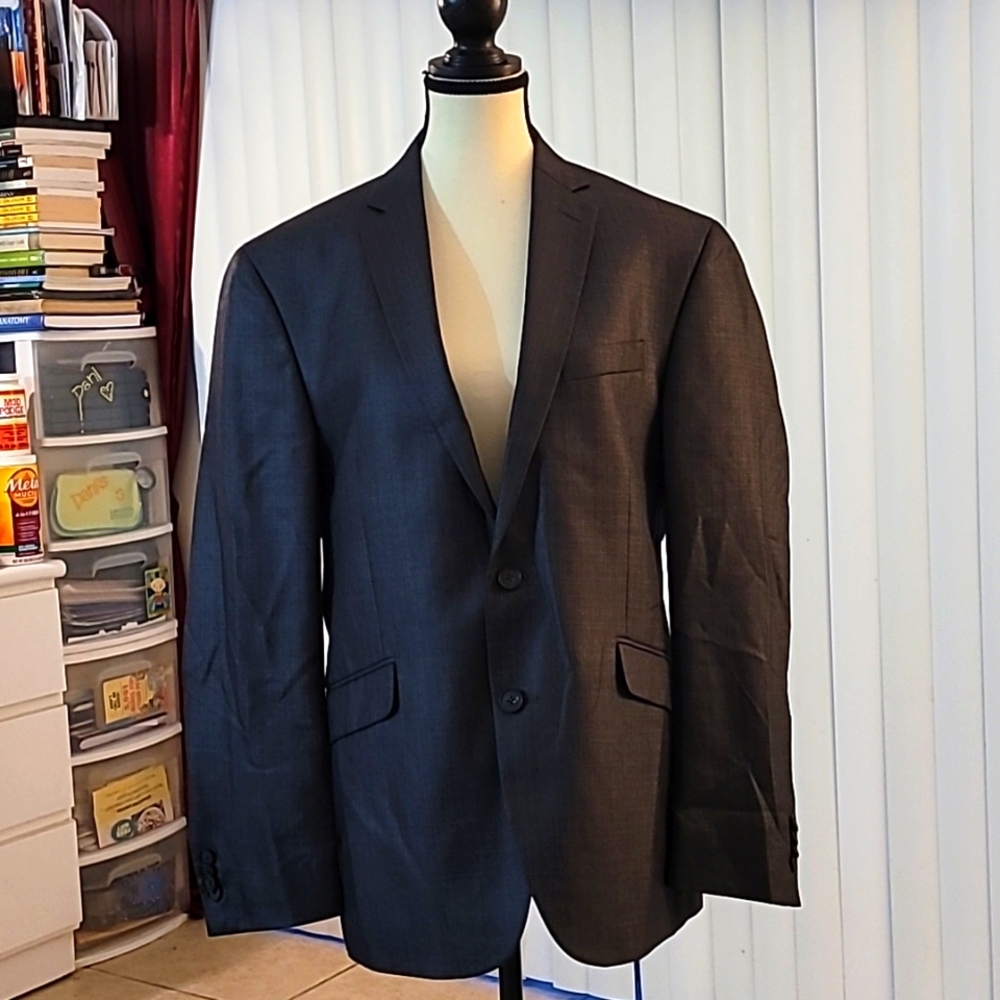 Size 40S Very Dark Grey with stitching Men's kenneth cole reaction sports coat